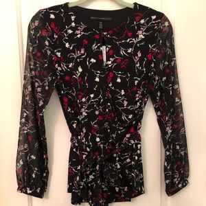 WHBM Floral Blouse